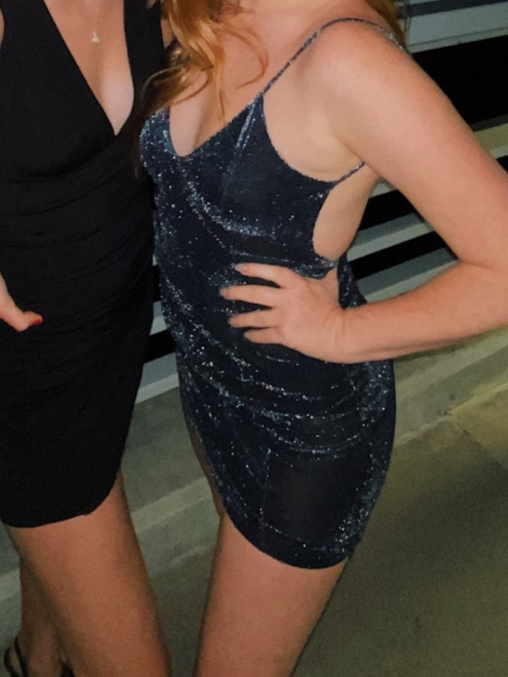 Urban Blue Sparkle Mini Dress